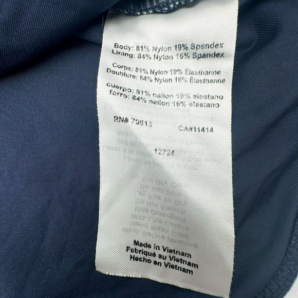 PEA IN THE POD Medium Maternity Blue and White Striped Twist Swim Tankini‎ Top - Picture 4 of 7